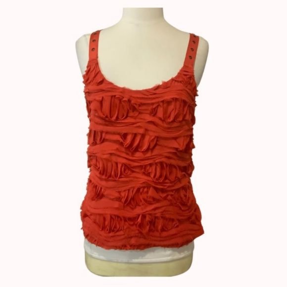 Cynthia Steffe Sleeveless Raw Textured Blouse Sz 4 - Picture 1 of 11